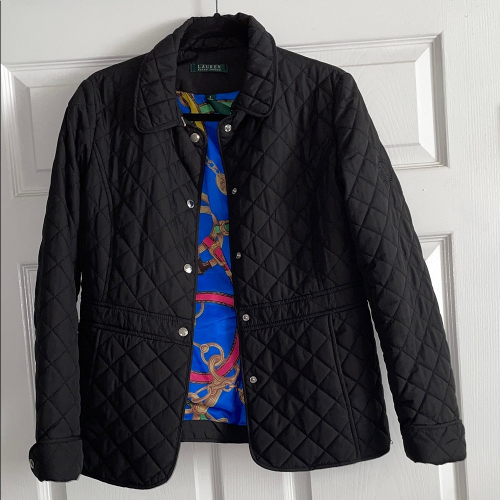 Ralph Lauren Black Quilted Utility Jacket